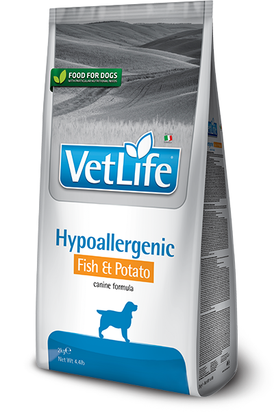 FARMINA VETLIFE HYPOALLERGENIC FISH &amp; POTATO CANINE DRY DOG FOOD 12KG