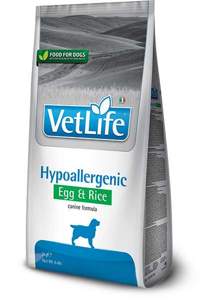 FARMINA VETLIFE HYPOALLERGENIC EGG &amp; RICE CANINE DRY DOG FOOD 12KG