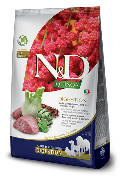 FARMINA N&amp;D QUINOA DIGESTION LAMB DRY DOG FOOD 7KG