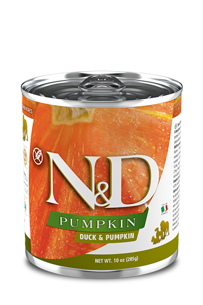 FARMINA N&amp;D PUMPKIN DUCK AND PUMPKIN ADULT CASE OF 6 WET CANNED DOG FOOD 285G