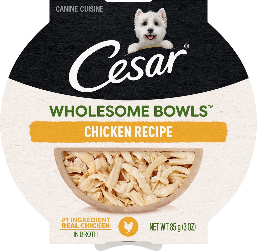 Cesar Wholesome Bowls Chicken Recipe Case of 10 Wet Dog Food, 85g