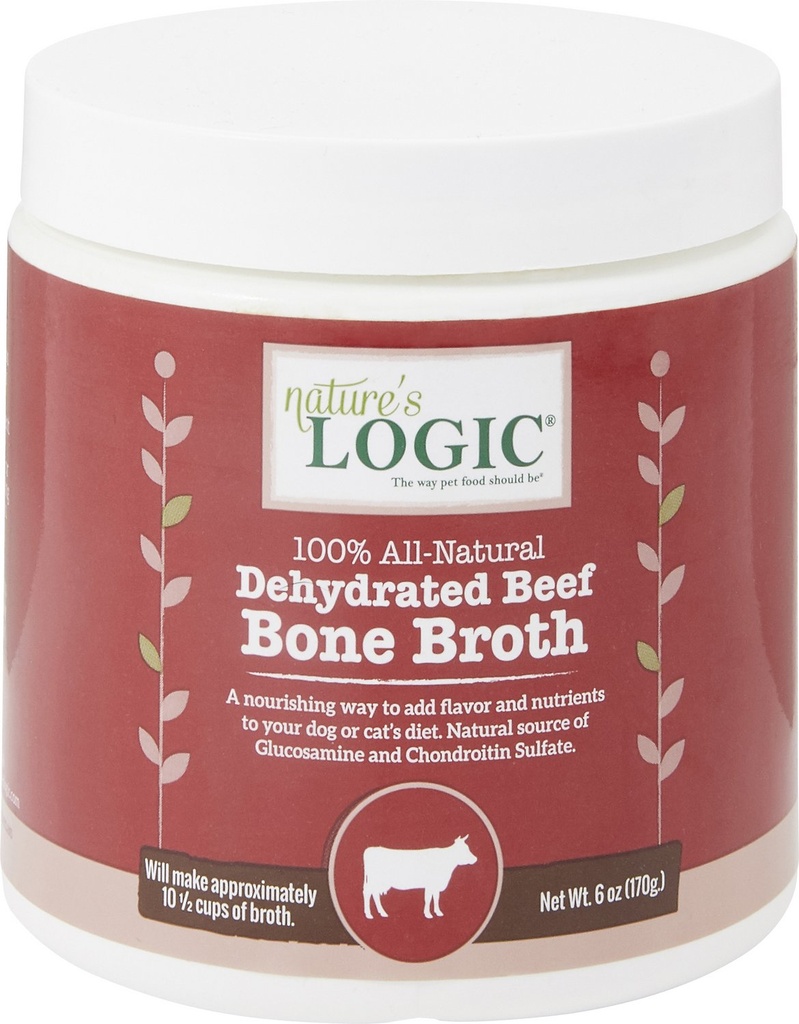 Nature's Logic Dehydrated Beef Bone Broth Dog &amp; Cat Food Topper 910g