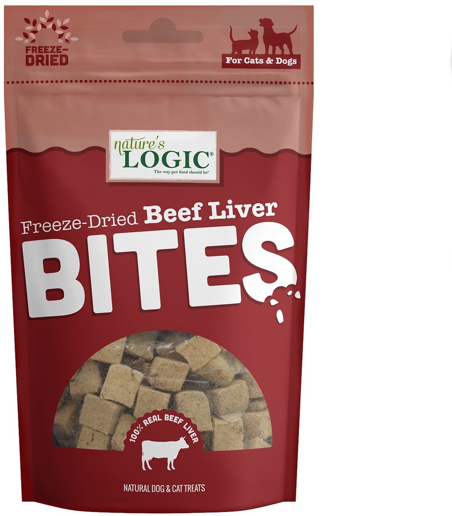 Nature's Logic Beef Liver Bites Freeze-Dried Dog &amp; Cat Treats 127g