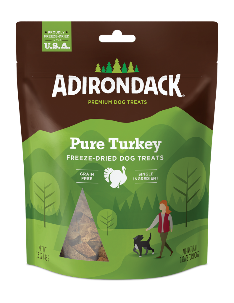 ADIRONDACK FREEZE-DRIED PURE TURKEY DOG TREATS 74G