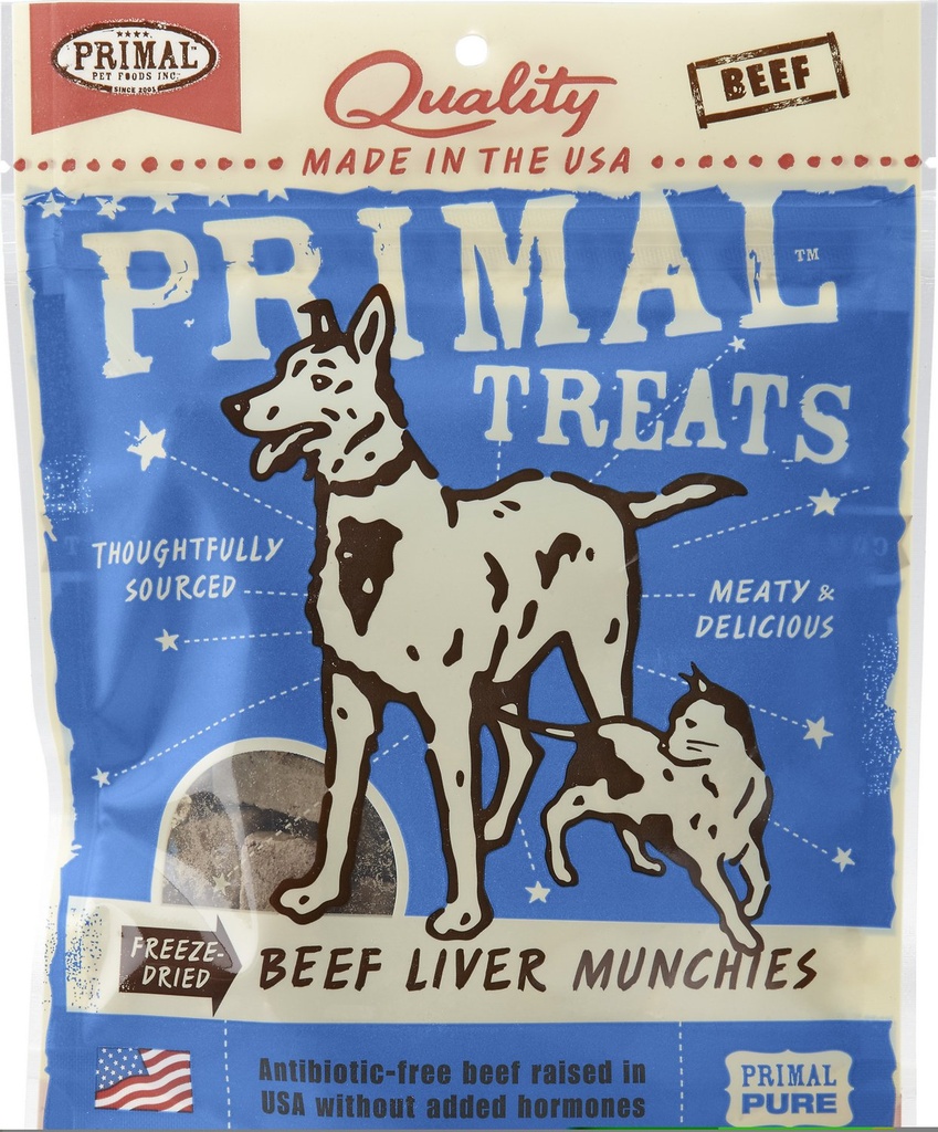 PRIMAL Beef Liver Munchies Freeze-Dried Dog Treats 56g