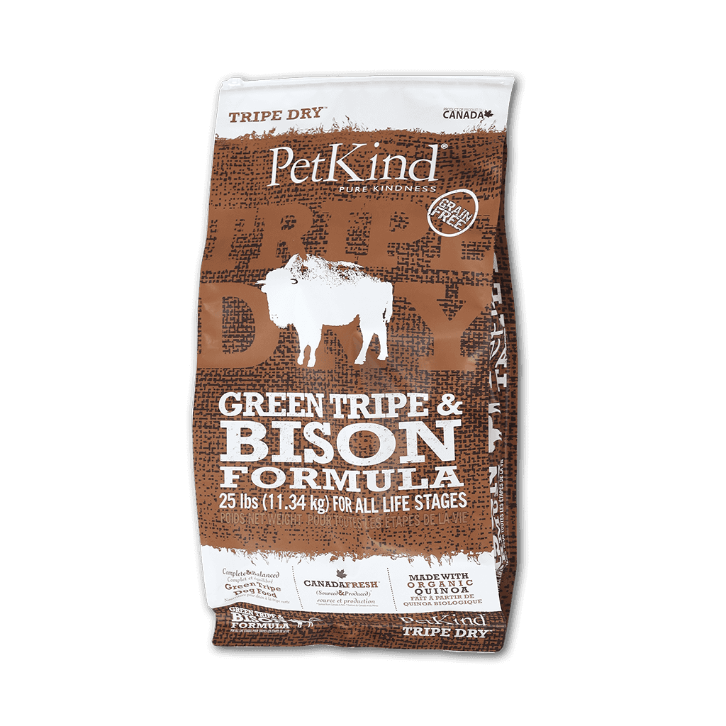 PETKIND Tripe Dry  Green Tripe &amp; Bison Formula Grain-Free Dry Dog Food 11.3kg