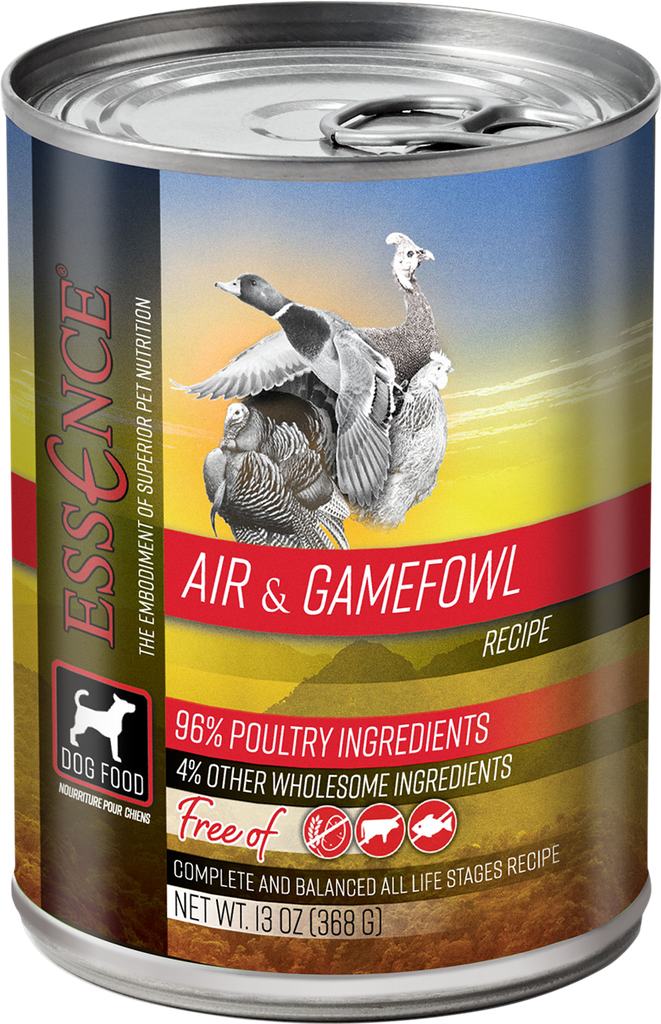 ESSENCE Original Air &amp; Gamefowl Recipe Case of 12 Wet Canned Dog Food 368g