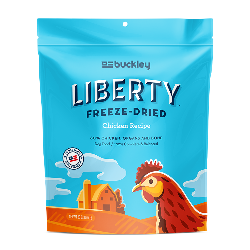 BUCKLEY Liberty Chicken Recipe Freeze Dried Dog Food 567g