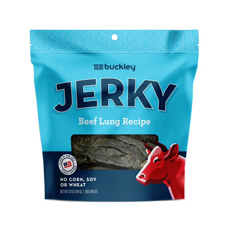 BUCKLEY Original Beef Lung Jerky Dog Treats 340g