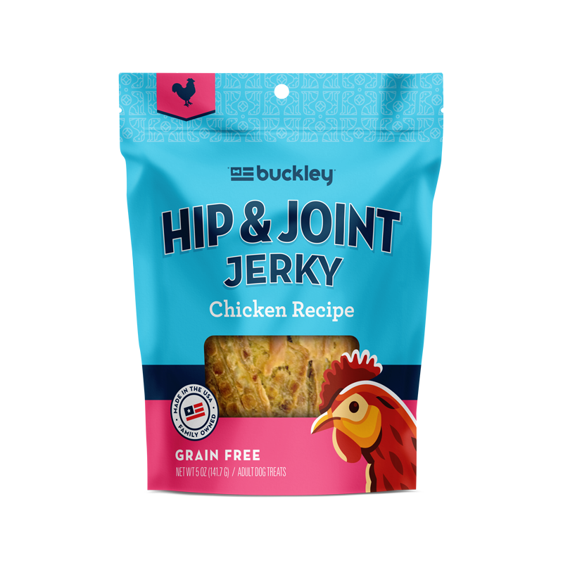 BUCKLEY Hip &amp; Joint Support Jerky Chicken Recipe Grain-Free Dog Treats 141.7g