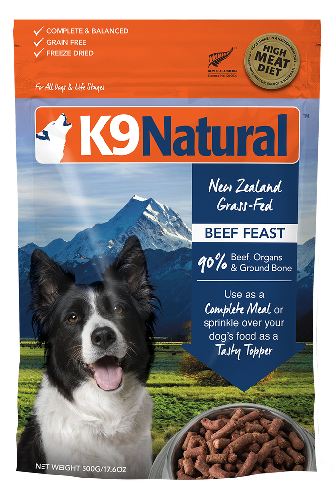 K9 NATURAL Beef Feast Grain-Free Freeze Dried Dog Food 1.8kg