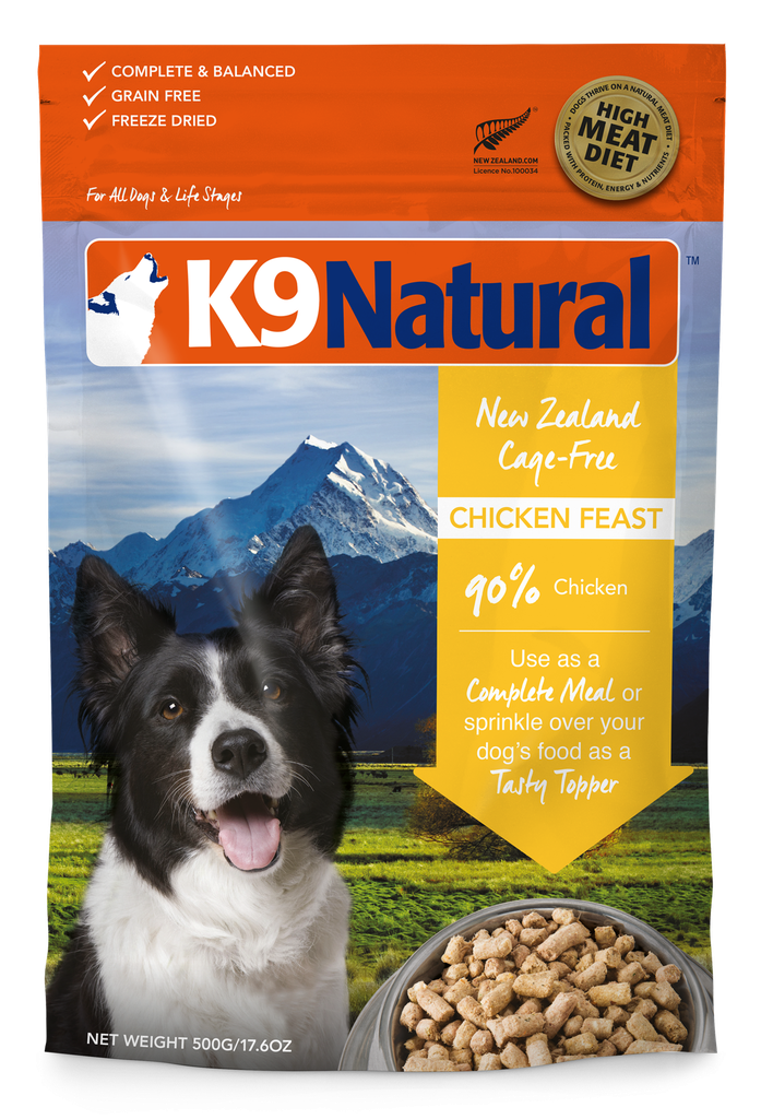 K9 NATURAL Chicken Feast Grain-Free Freeze Dried Dog Food 1.8kg