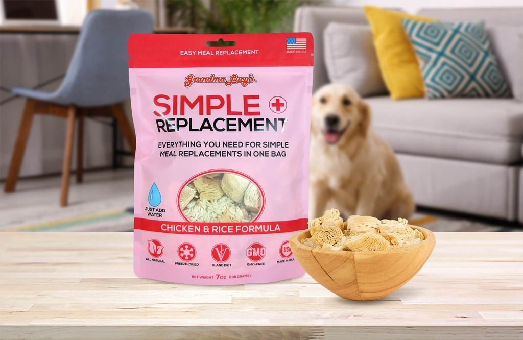 GRANDMA LUCY'S Simple Replacement - Chicken Freeze-Dried Dog Food Topper 198g