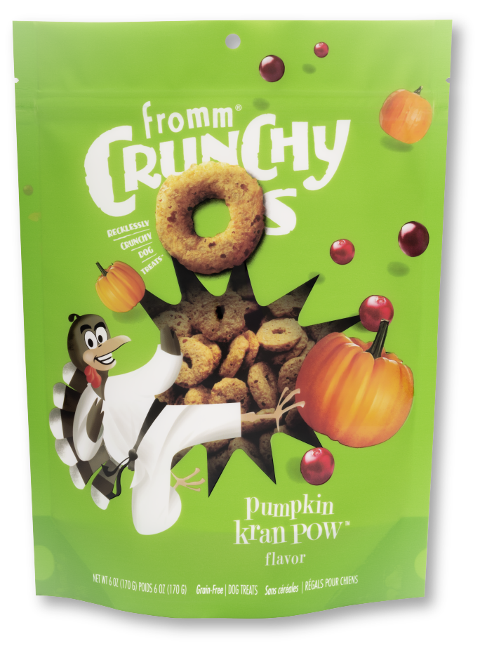 FROMM Grain Free Crunchy O's Pumpkin Kran POW Pack of 2 Dog Treats 170g