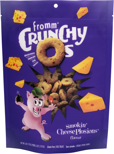 FROMM Grain Free Crunchy O's Smokin' CheesePlosions Pack of 2 Dog Treats 170g