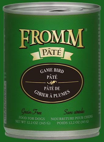 FROMM Grain Free Game Bird Pate Case of 12 Wet Canned Dog Food 345g