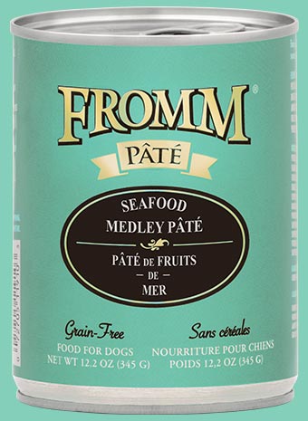 FROMM Grain Free Seafood Medley Pate Case of 1 Wet Canned Dog Food 345g