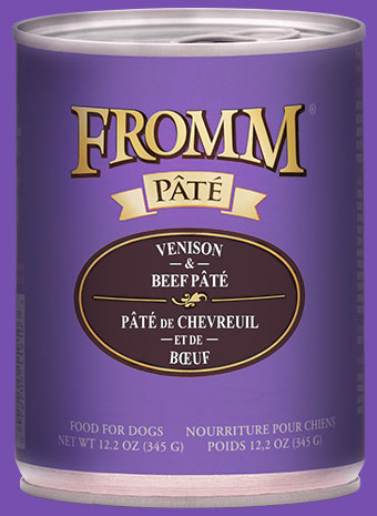 FROMM Gold Venison &amp; Beef Pate Case of 12 Wet Canned Dog Food 345g