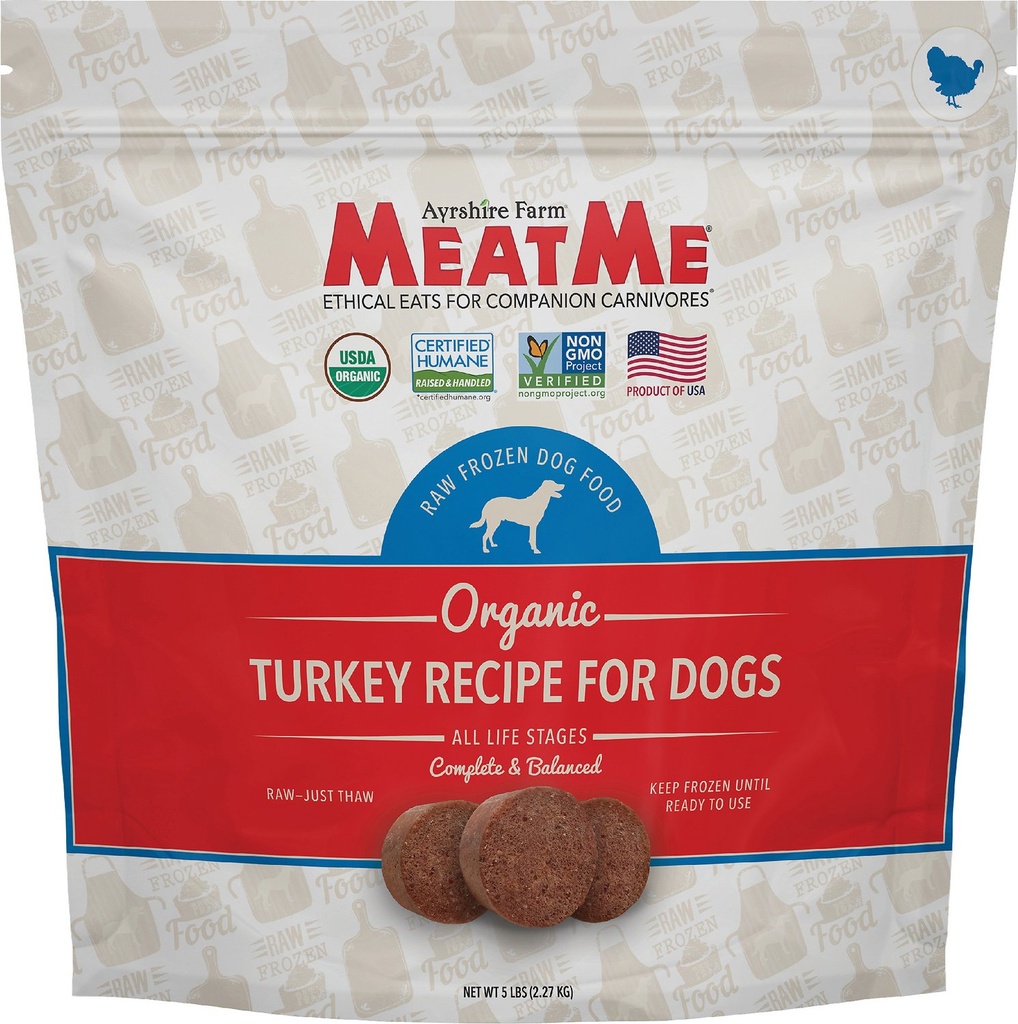 MEATME Organic Turkey Recipe Frozen Dog Food 2.27kg