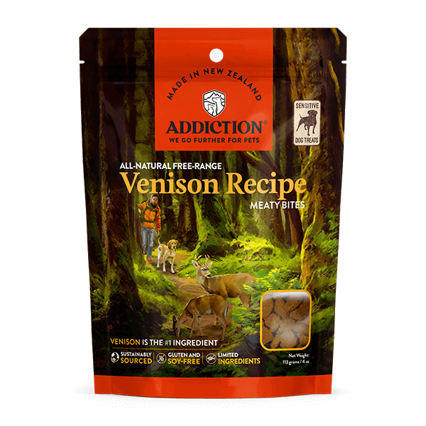 ADDICTION Meaty Bites Venison Grain-Free Dog Treats 113g