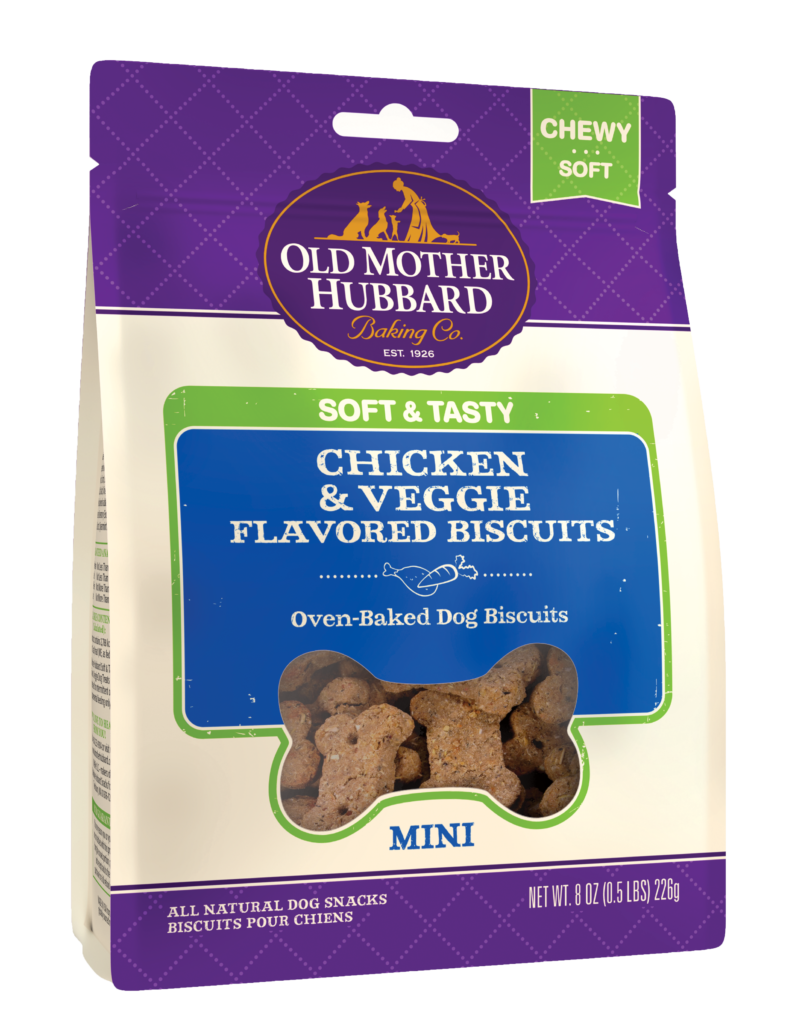 OLD MOTHER HUBBARD Mini Soft &amp; Tasty Chicken and Veggie Flavored Dog Biscuits 226g