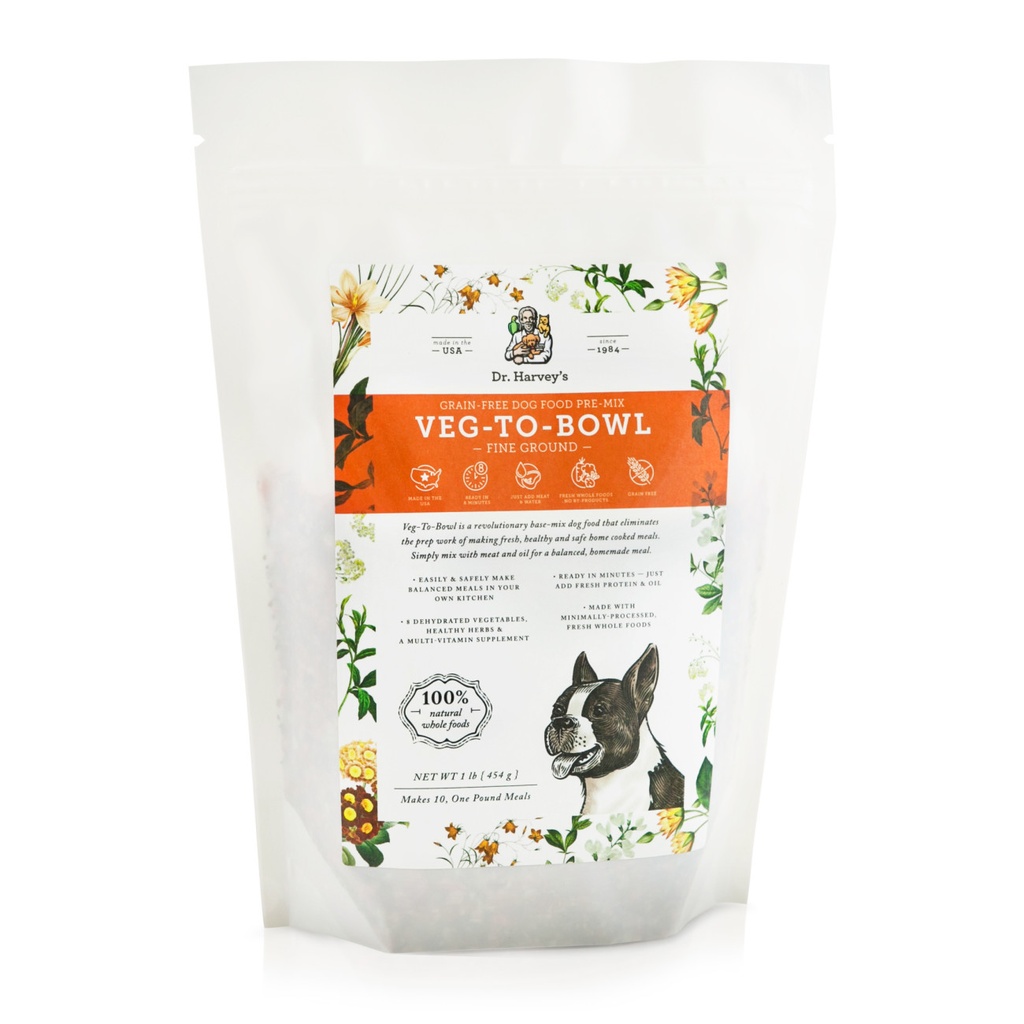 DR HARVEY'S Veg-To-Bowl Fine Ground Grain-Free Dehydrated Vegetable Pre-Mix Dog Food 3.17kg