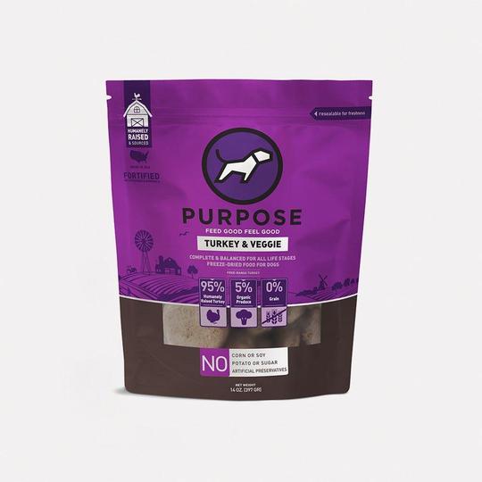 PURPOSE Turkey &amp; Veggie Freeze-Dried Raw Dog Food 397g