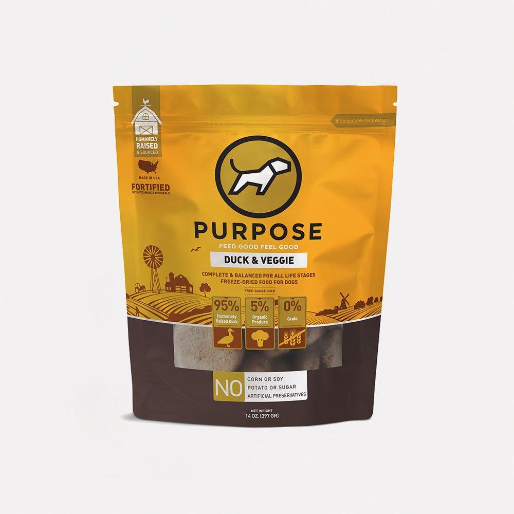 PURPOSE Duck &amp; Veggie Freeze-Dried Raw Dog Food 397g