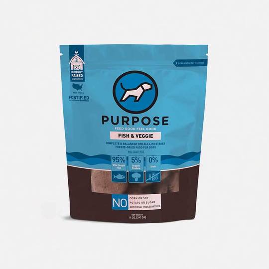 PURPOSE Fish &amp; Veggie Freeze-Dried Raw Dog Food 397g