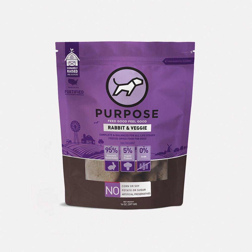 PURPOSE Rabbit &amp; Veggie Freeze-Dried Raw Dog Food 397g