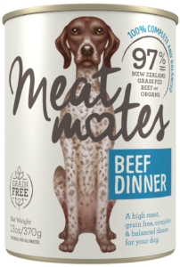 MEAT MATES BEEF DINNER CASE OF 12 WET CANNED DOG FOOD 370G