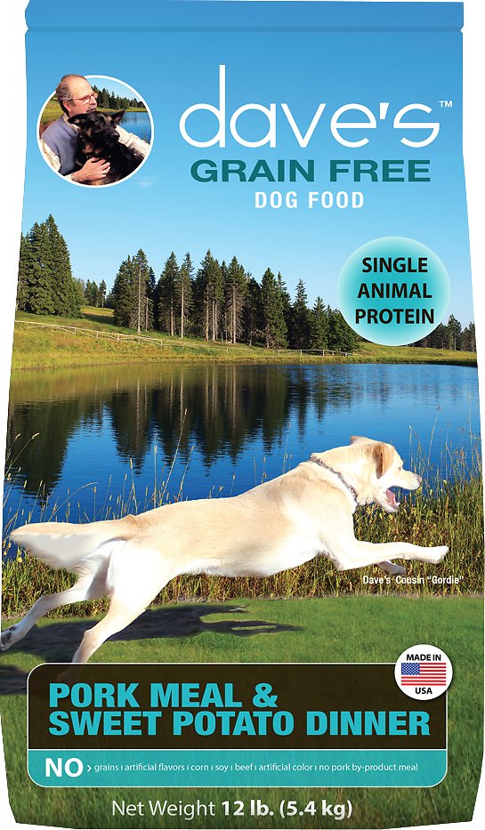 DAVE'S PET FOOD Grain-Free Pork Meal &amp; Sweet Potato Dinner Dry Dog Food 5.4kg