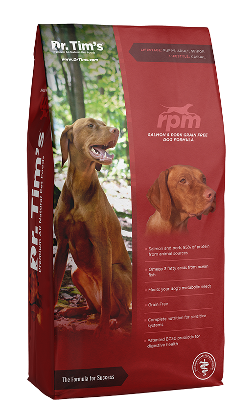 DR TIMS RPM SALMON &amp; PORK GRAIN FREE DRY DOG FOOD 13.6KG