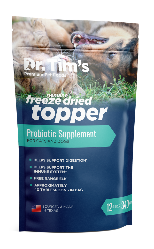 DR TIMS Freeze-Dried Elk Probiotic Topper Dog Treats 340g