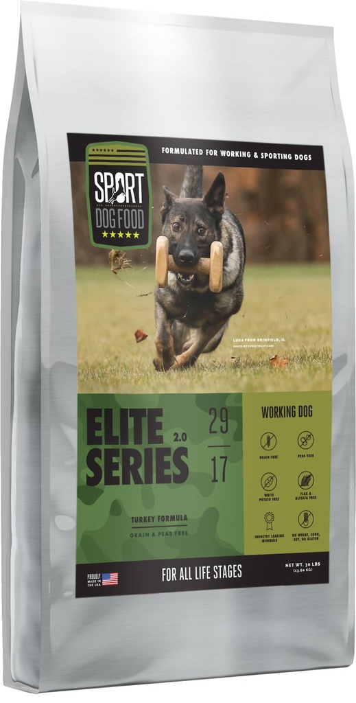 SPORT DOG FOOD Elite Series Working Dog Grain-Free Turkey Formula Dry Dog Food 13.6kg