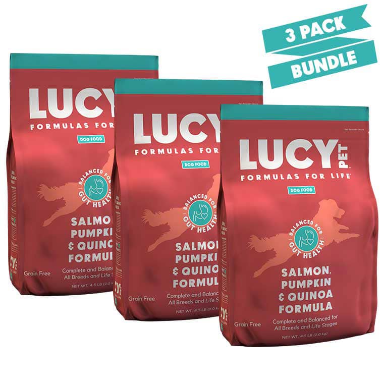 LUCY PET Formulas For Life Salmon, Pumpkin &amp; Quinoa -Variety 3 Pack Dry Dog Food 2kg
