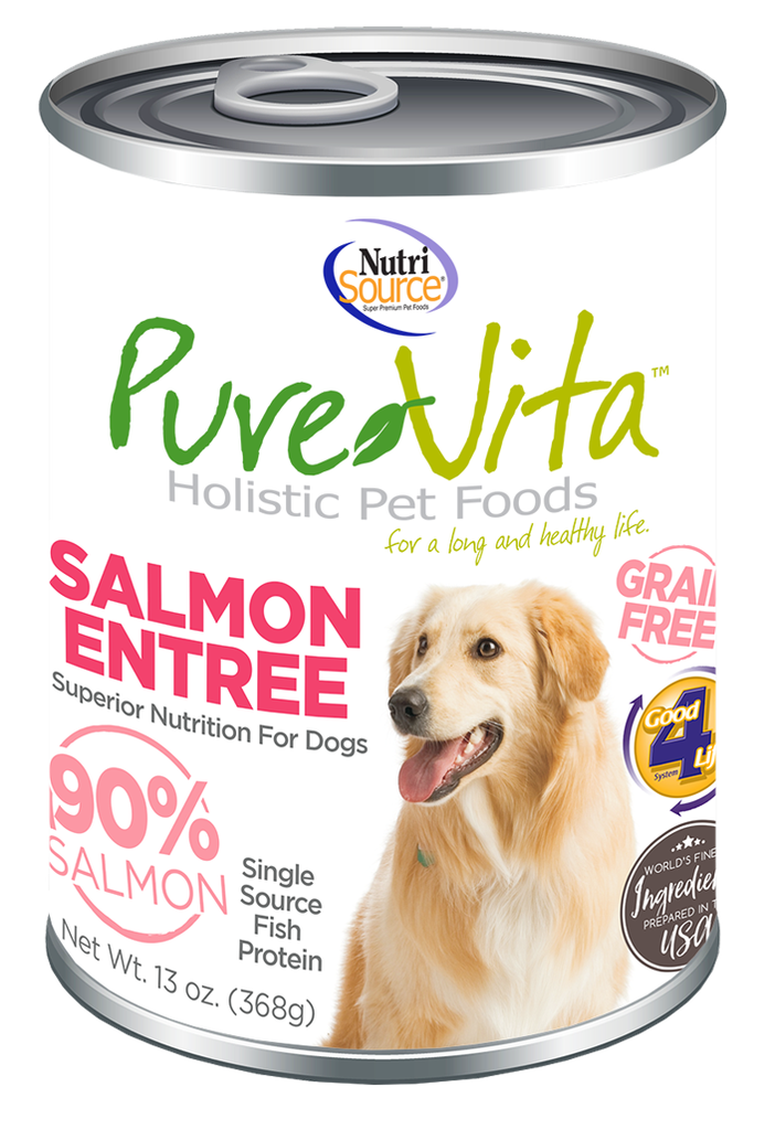 NUTRI SOURCE PureVita Salmon Entrée Grain-Free Limited Ingredient Wet Dog Food 368g