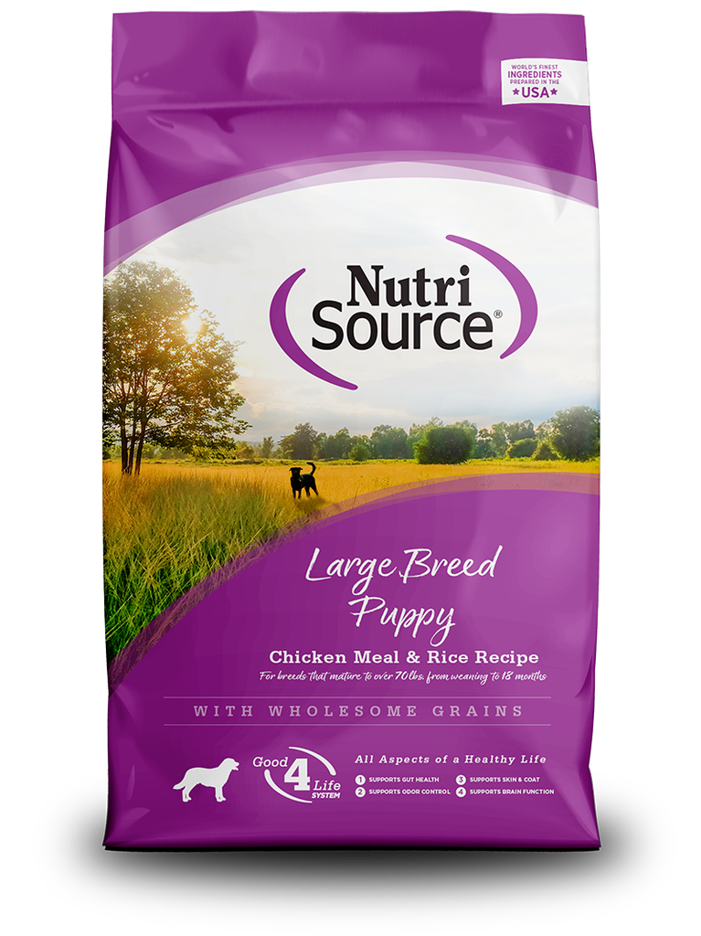 NUTRI SOURCE Large Breed Puppy Wholesome Grains Dry Dog Food 13.6kg