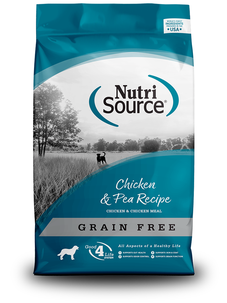 NUTRI SOURCE Chicken &amp; Pea Recipe Grain Free Puppy Dry Dog Food 13.6kg