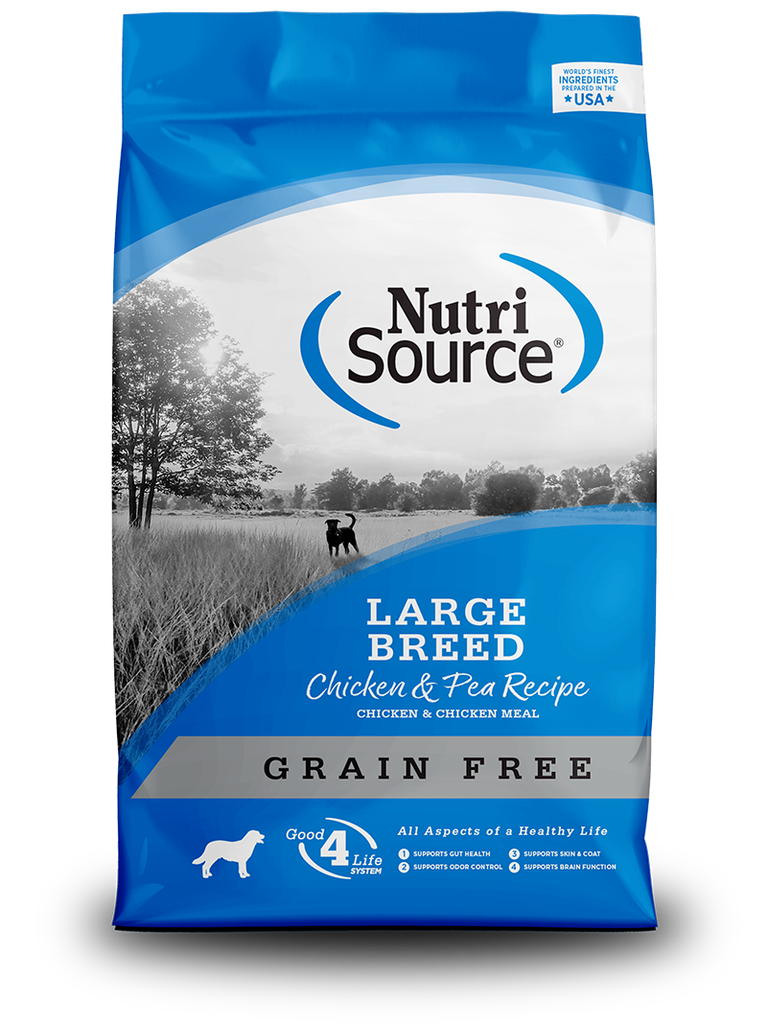 NUTRI SOURCE Large Breed Chicken &amp; Pea Recipe Grain Free Puppy Dry Dog Food 13.6kg