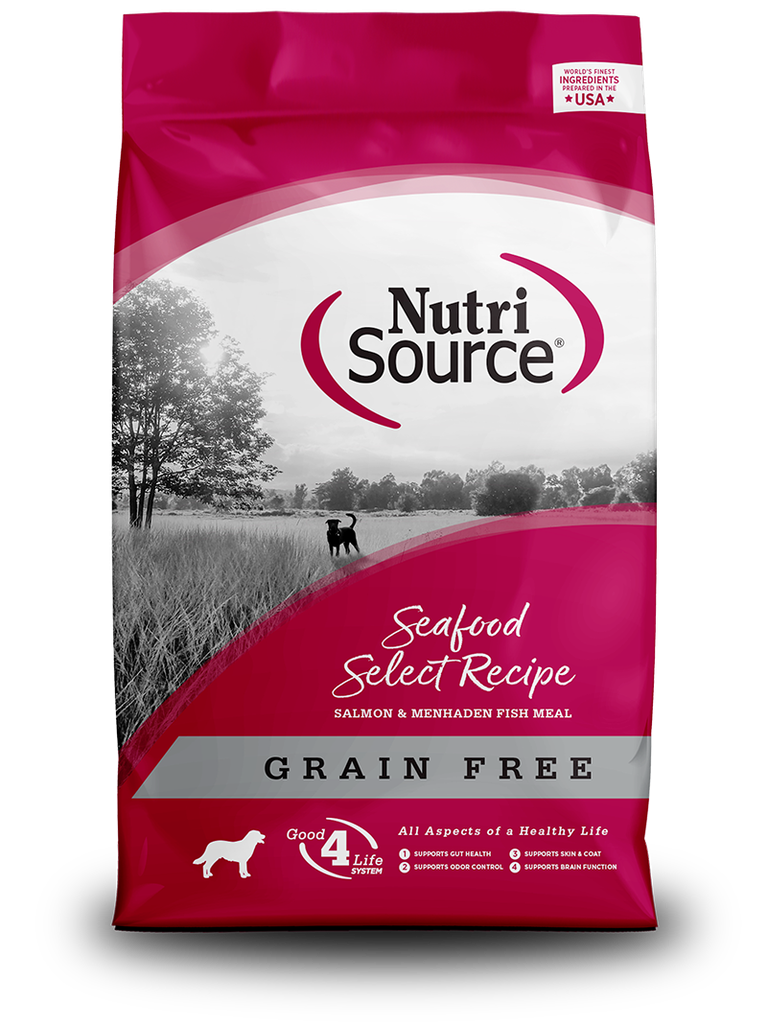 NUTRI SOURCE Seafood Select Recipe Grain Free Dry Dog Food 13.6kg