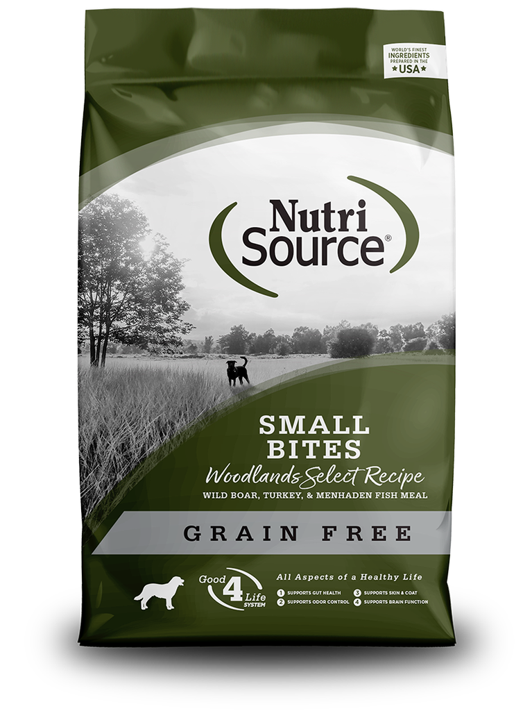 NUTRI SOURCE Small Bites Woodlands Select Recipe Grain Free Dry Dog Food 6.8kg