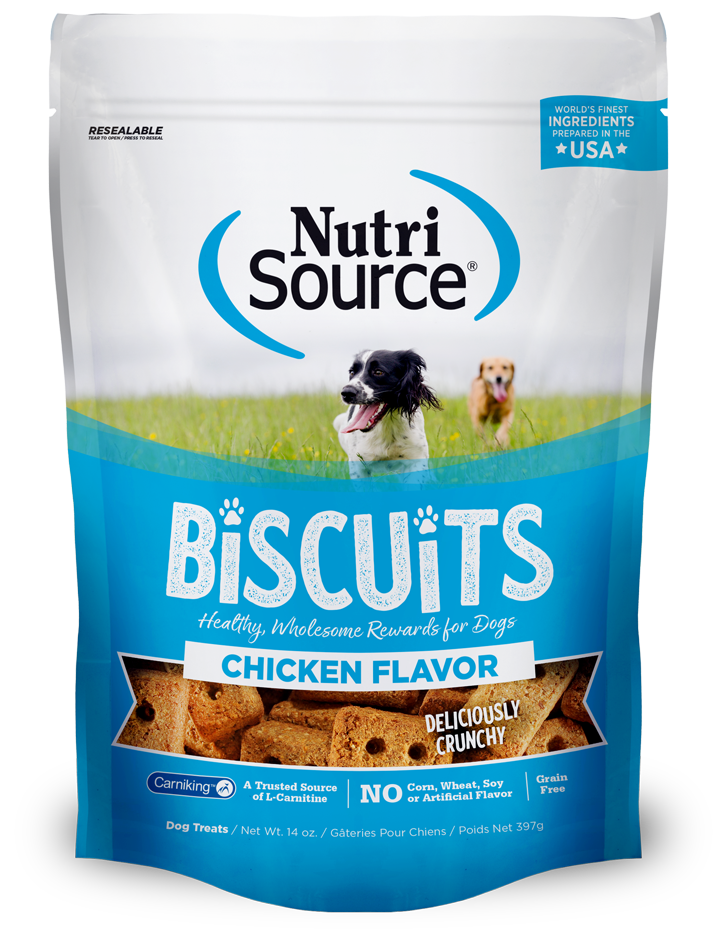 NUTRI SOURCE Biscuits Chicken Flavor Healthy Grain Free Dog Treats 397g