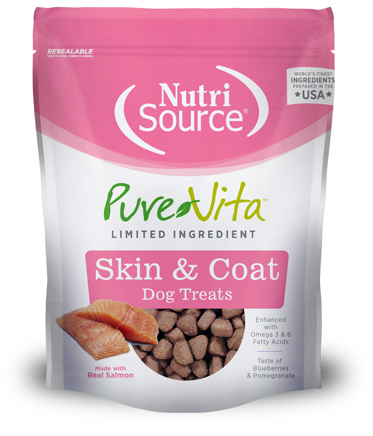 NUTRI SOURCE PUREVITA Skin &amp; Coat Support Limited Ingredient Dog Treats 170g