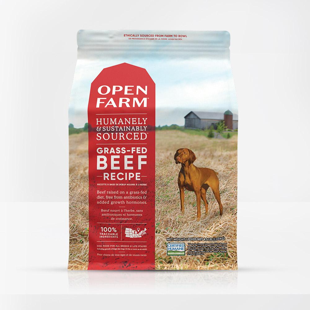 OPEN FARM Harvest Grass-Fed Beef Recipe Dry Dog Food 10kg