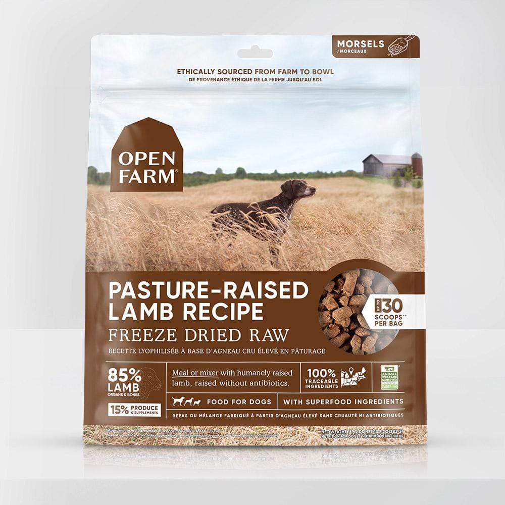 OPEN FARM Pasture-raised Lamb Recipe Freeze Dried Raw Dog Food 623g