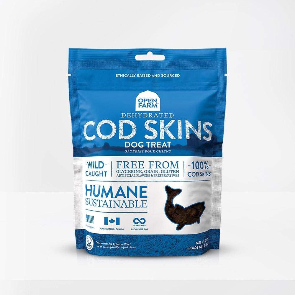 OPEN FARM Dehydrated Cod Skins Grain-Free Dog Treat 63.7g