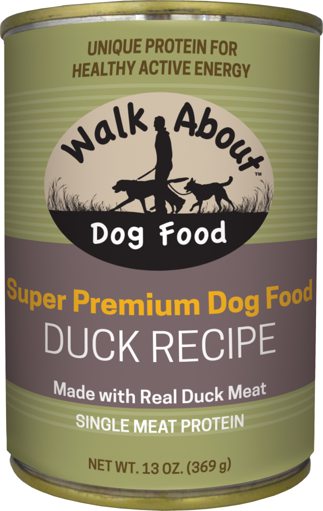 WALK ABOUT Duck Recipe Case of 12 Premium Canned Dog Food 369g