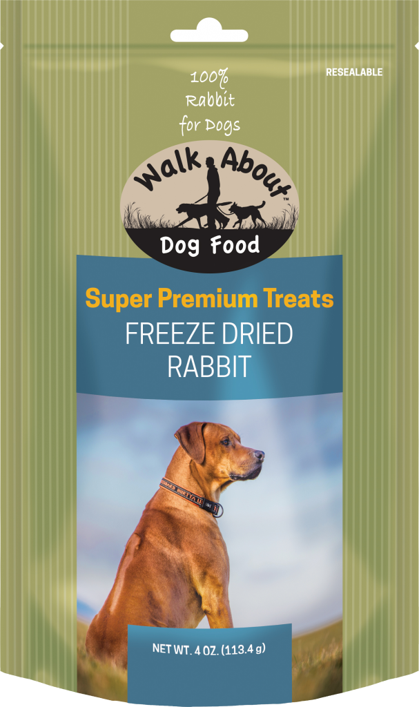 WALK ABOUT Grain-Free Freeze Dried Rabbit Dog Treats 113g