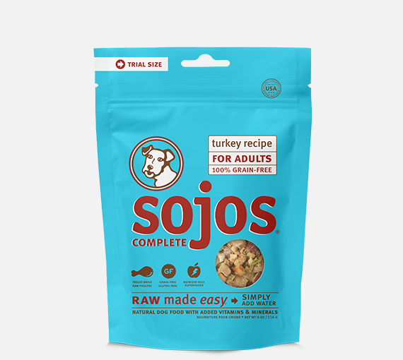 SOJOS Complete Turkey Recipe Adult Grain-Free Freeze-Dried Dehydrated Trial Pack Dog Food 113g